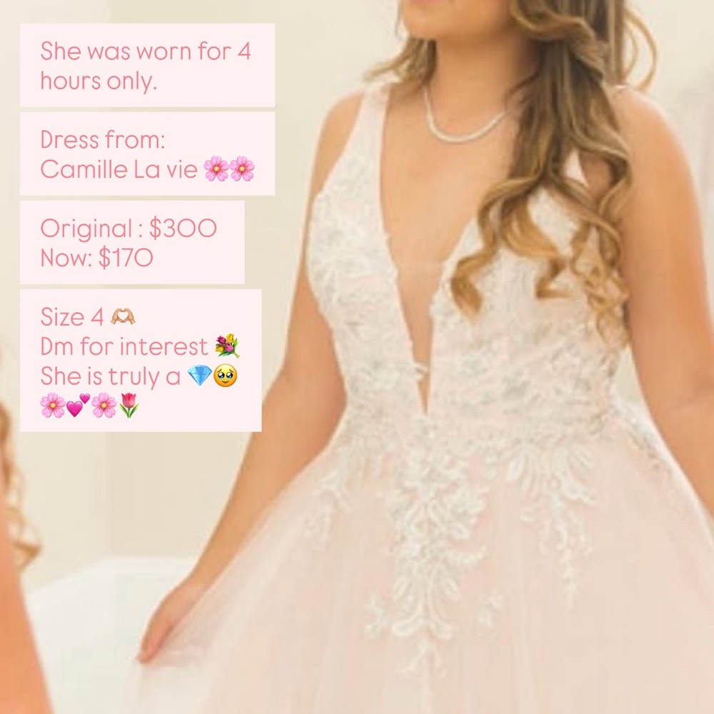 Camille La Vie Blush Floral Gown🌸